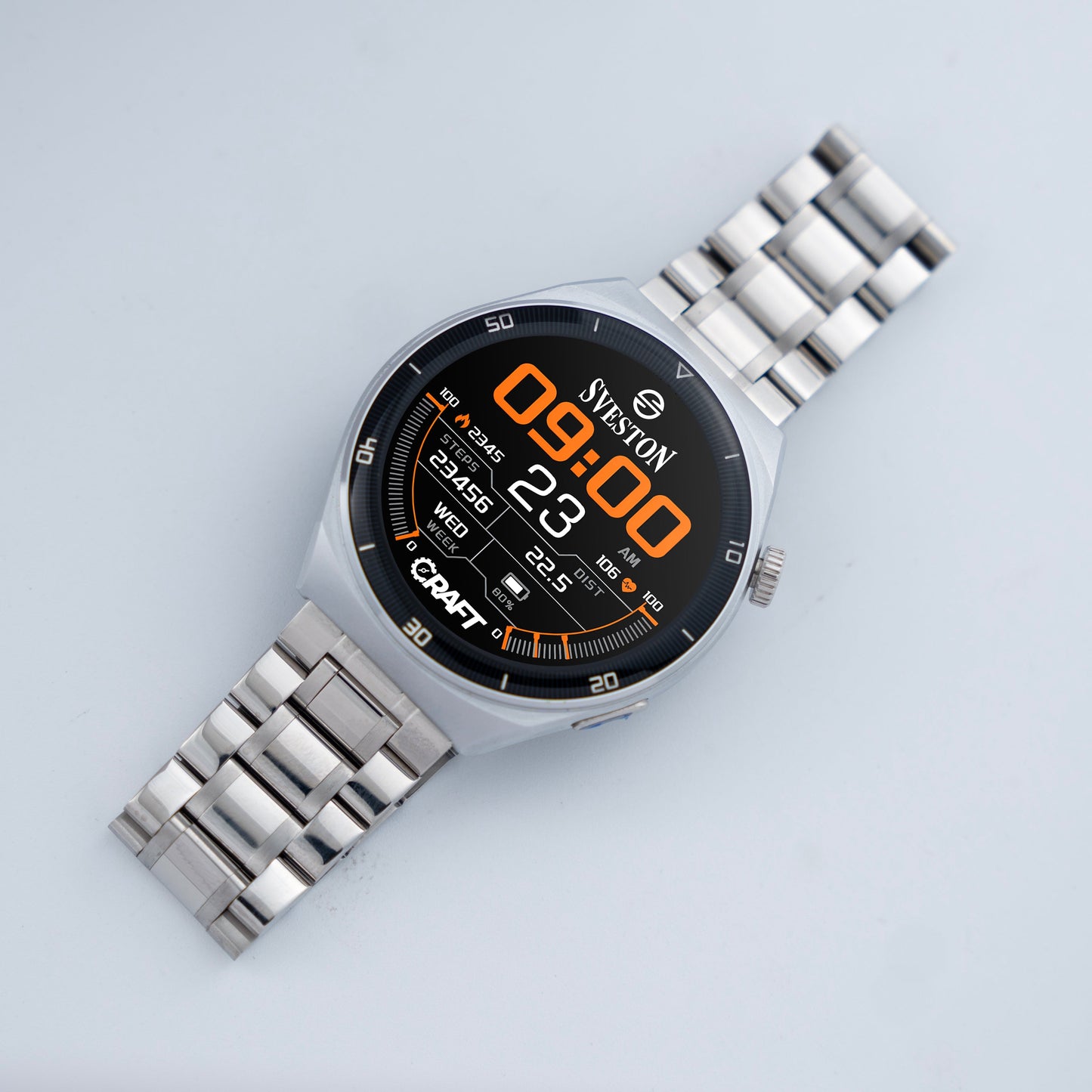 Craft Chain Smartwatch With Free Silicon Strap