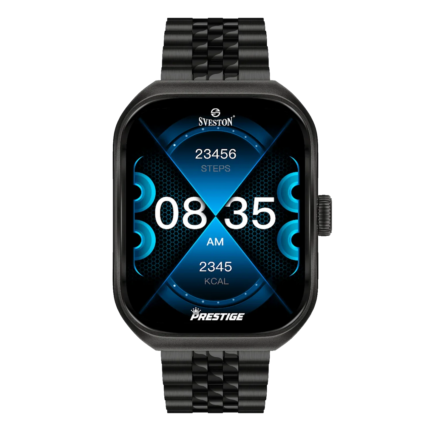 Prestige Chain Smartwatch With Free Silicon Strap