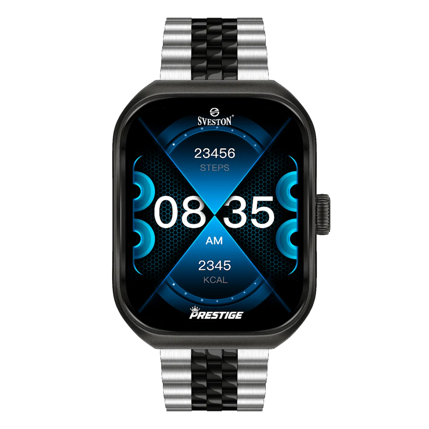Prestige Chain Smartwatch With Free Silicon Strap