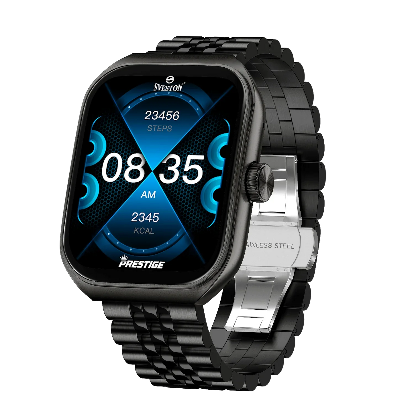 Prestige Chain Smartwatch With Free Silicon Strap