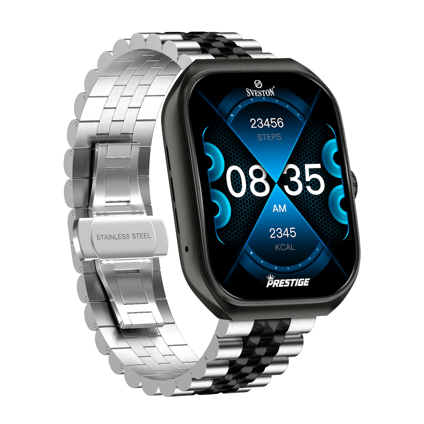 Prestige Chain Smartwatch With Free Silicon Strap