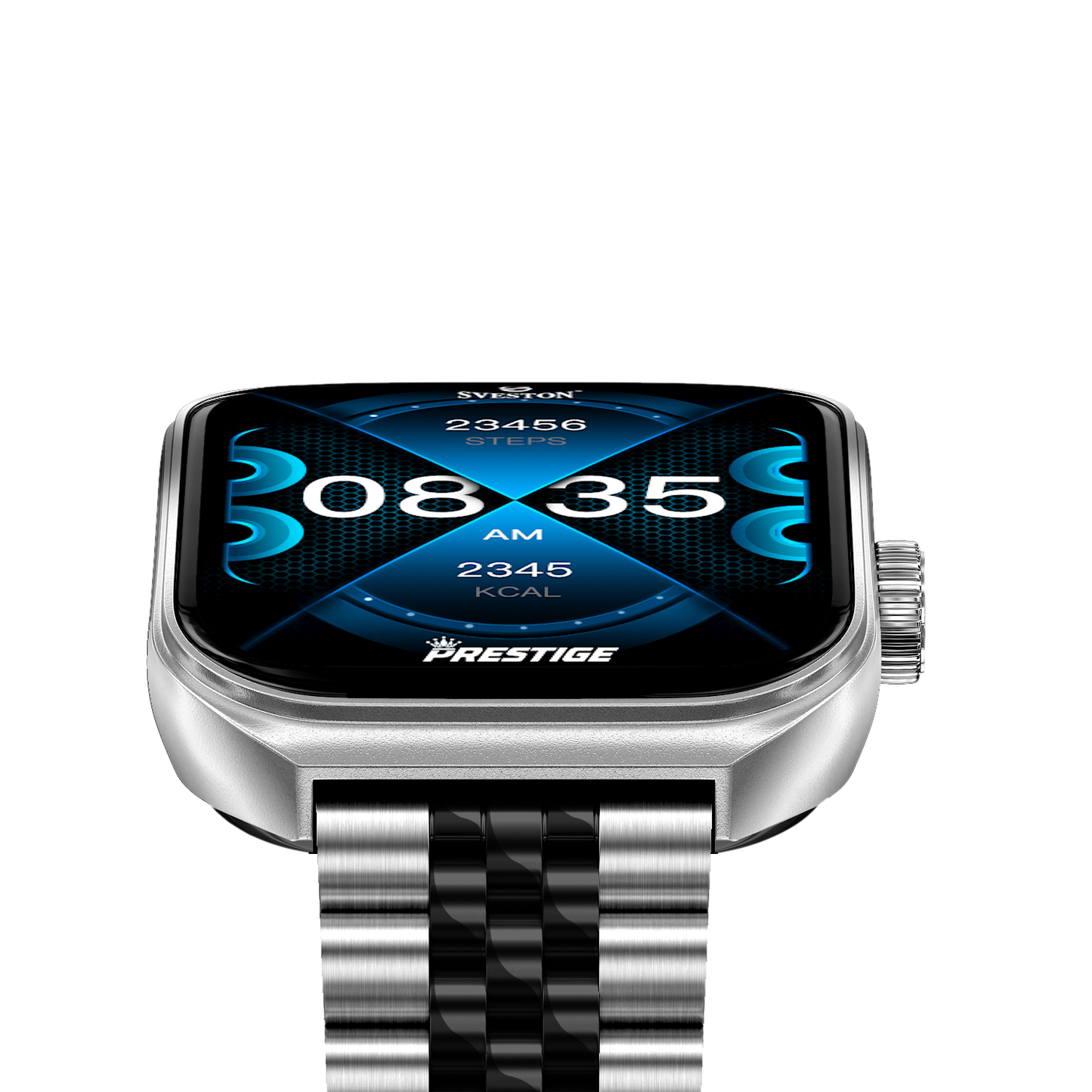 Prestige Chain Smartwatch With Free Silicon Strap