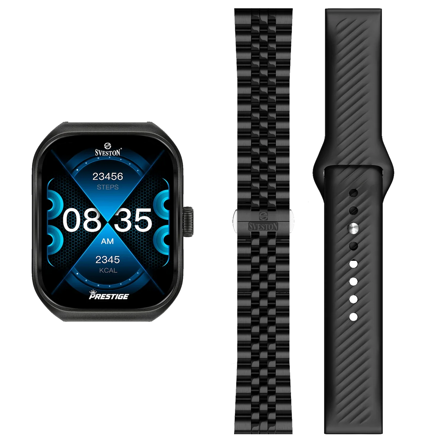 Prestige Chain Smartwatch With Free Silicon Strap