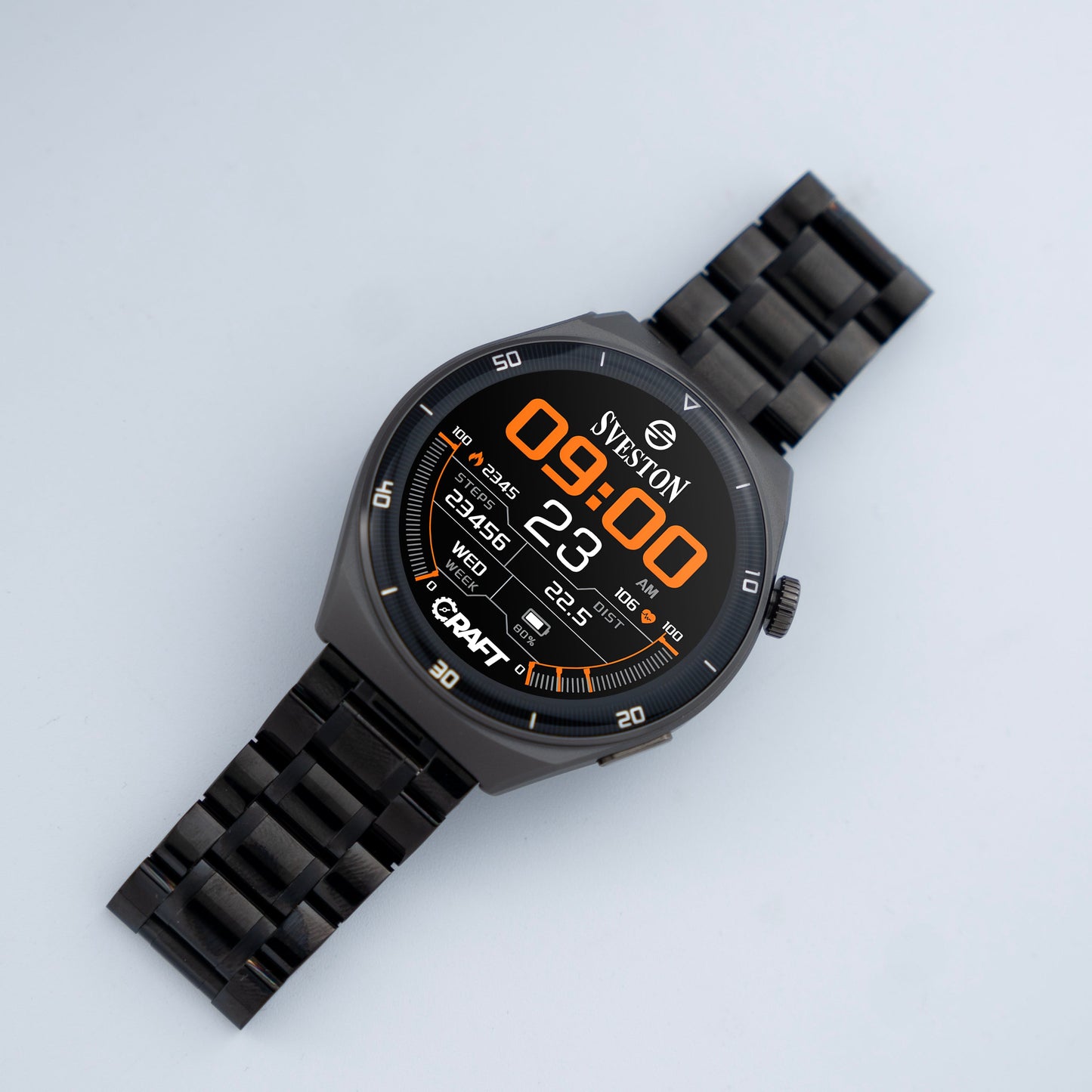 Craft Chain Smartwatch With Free Silicon Strap