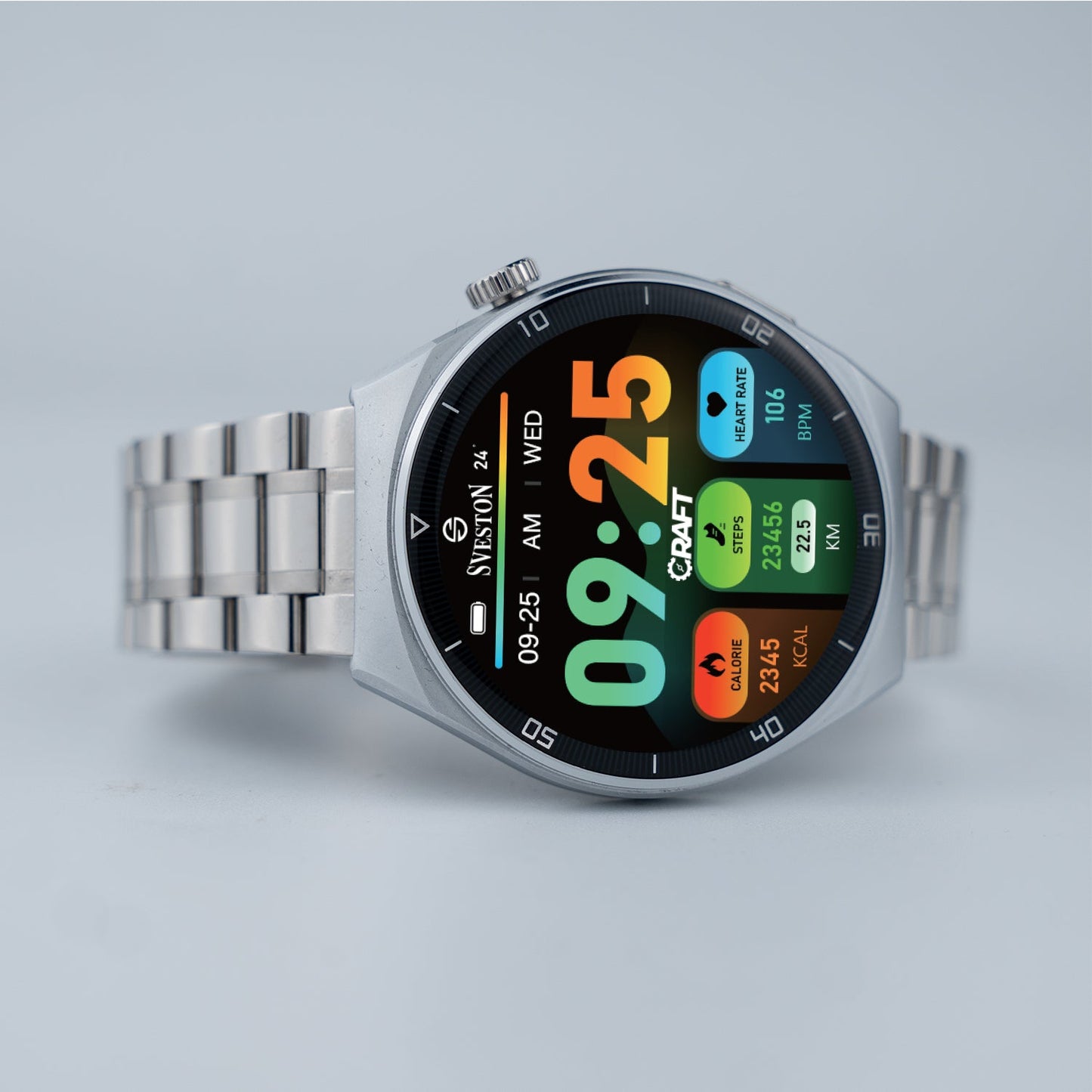 Craft Chain Smartwatch With Free Silicon Strap
