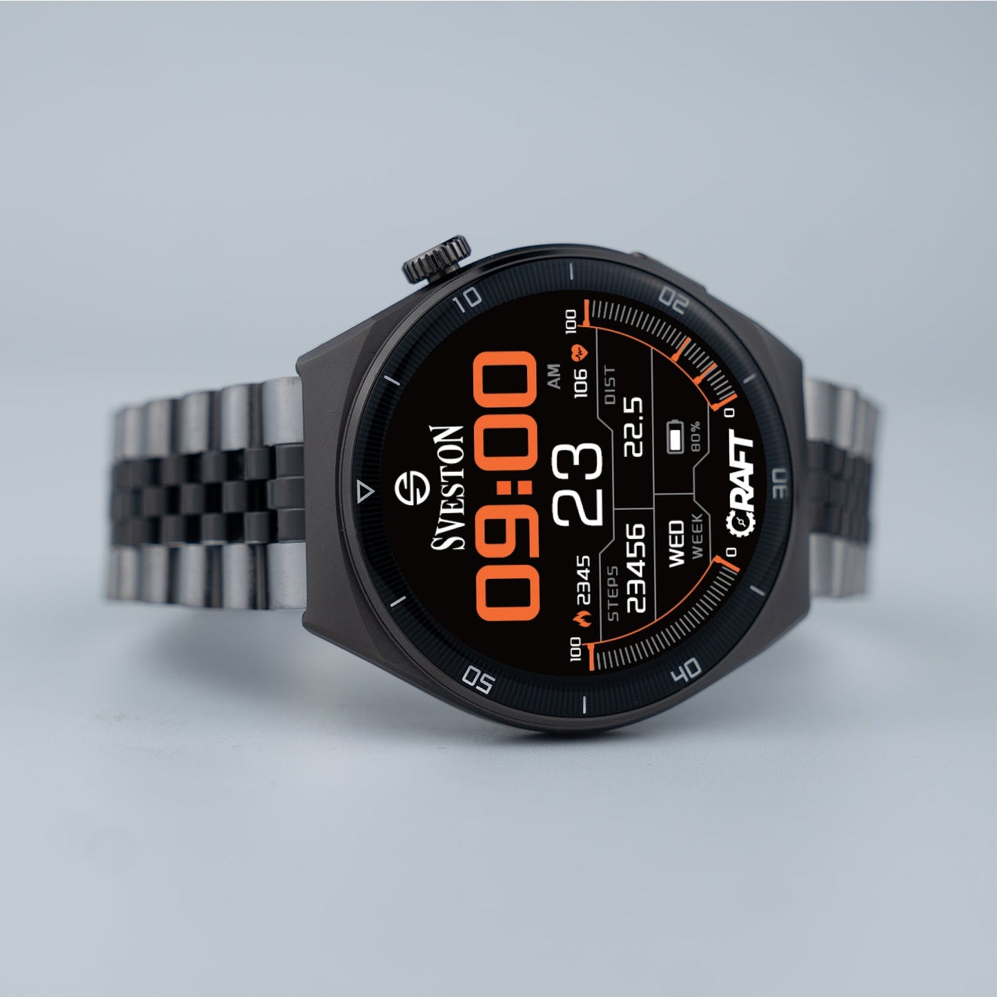 Craft Chain Smartwatch With Free Silicon Strap